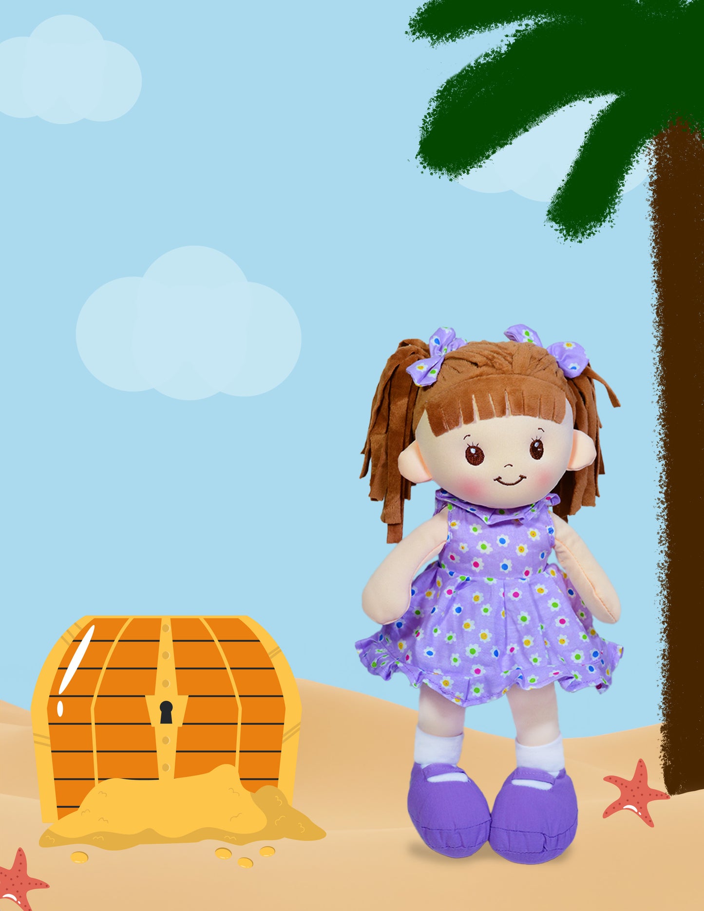 MUÑECA YUKI 35cm - MORADO