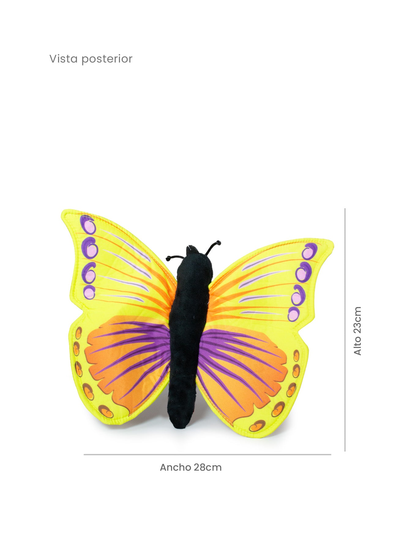 Mariposa de Peluche Néctar 28cm morado