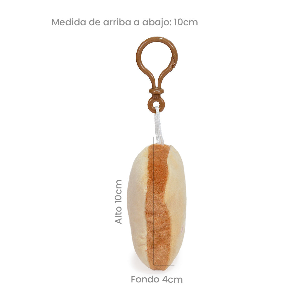 LLAVERO PANCITO 10cm - CAFÉ