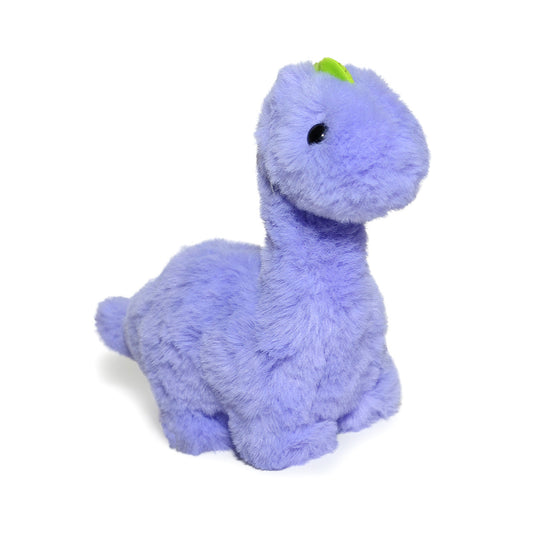Dino Piecito Miniatura 14cm Morado - Dinosaurio Suave Portátil