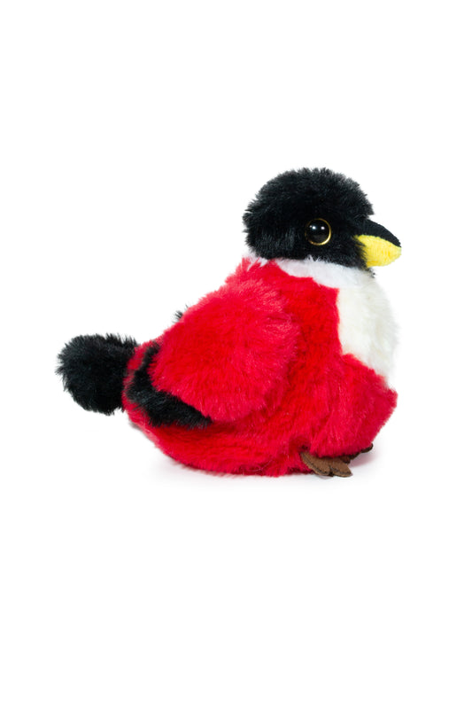 Pájaro en Miniatura 12cm Rojo - Símbolo Suave Portátil