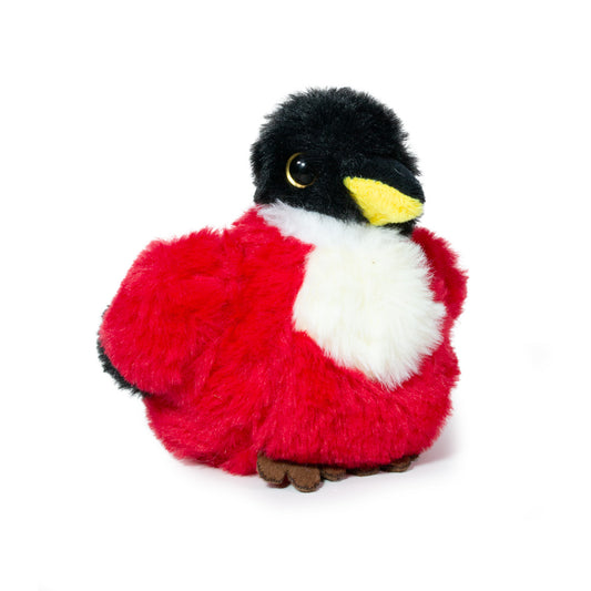 Pájaro en Miniatura 12cm Rojo - Símbolo Suave Portátil