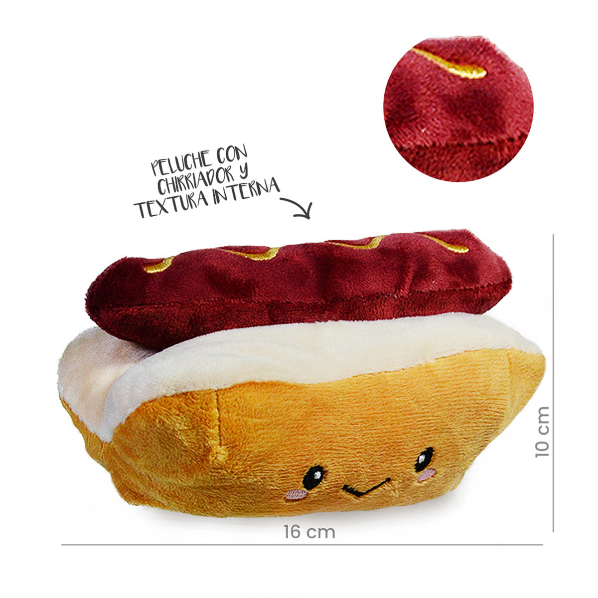 HOT DOG PARA MASCOTAS 16cm - ROJO
