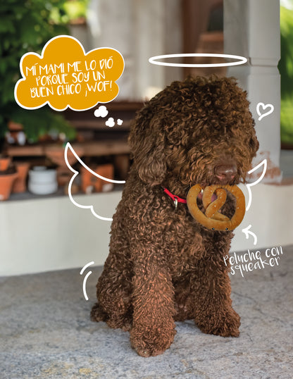 PRETZZEL PARA MASCOTAS 16cm - CAFÉ