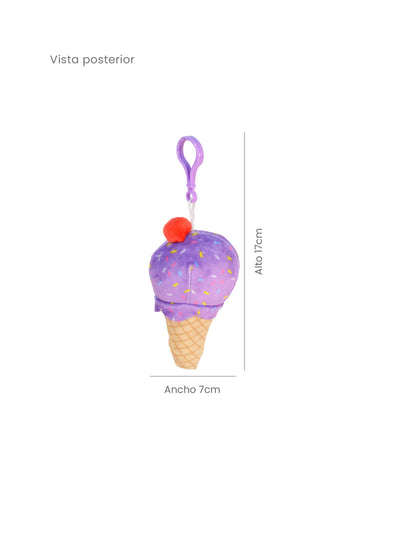 Kit de Llaveros Nieve 20 Piezas – Rosa y Morado