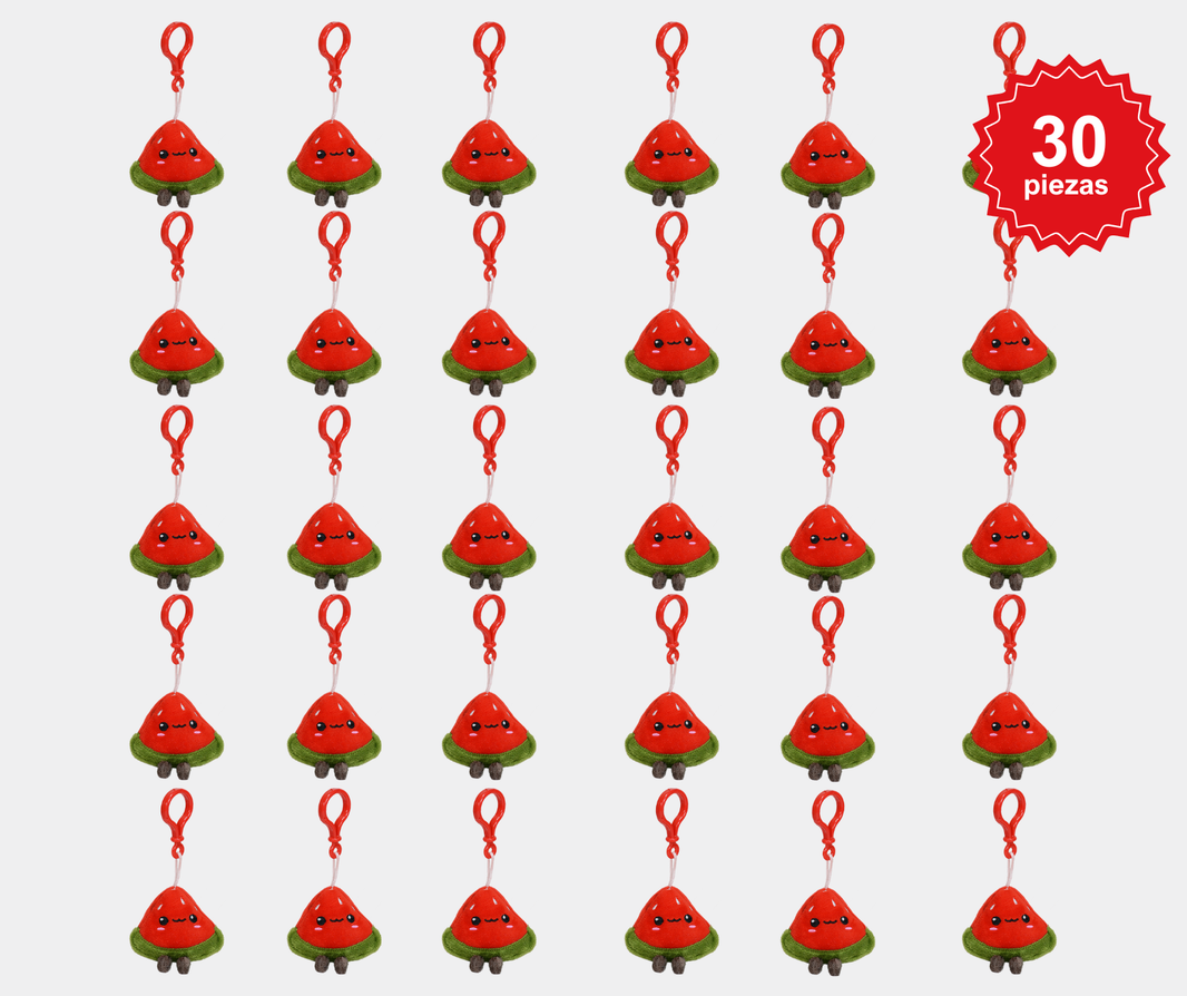 Llavero Sandía 8 cm Rojo – Set de 30 Piezas