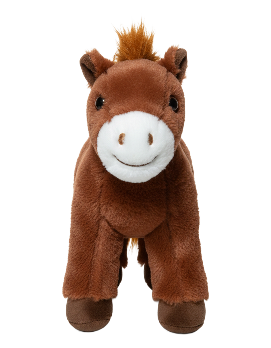 CABALLO SULTÁN PARADO 21CM -  CAFÉ