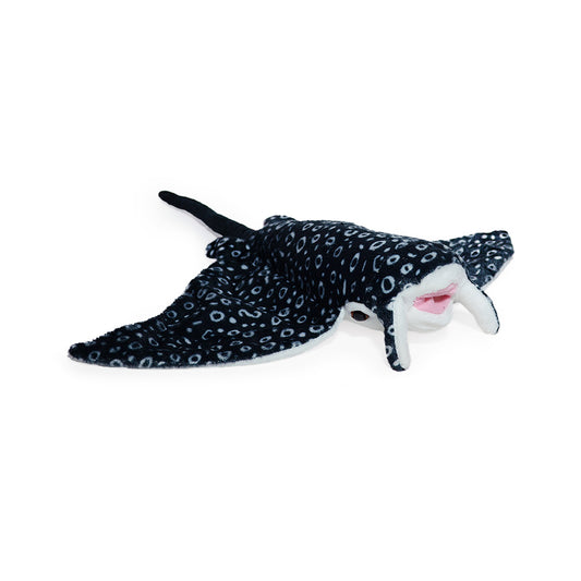 Peluche Mantarraya Turqueza 39cm Negro - Elegancia Abisal Suave