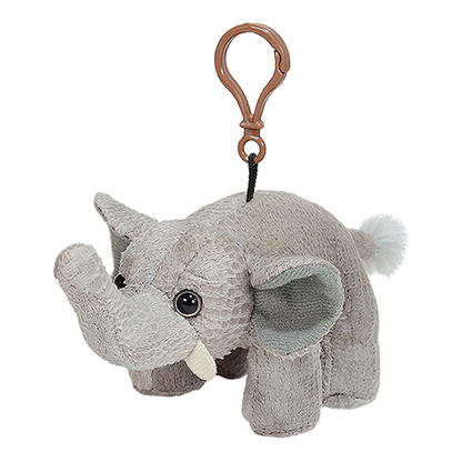 LLAVERO ELEFANTE 16cm - GRIS