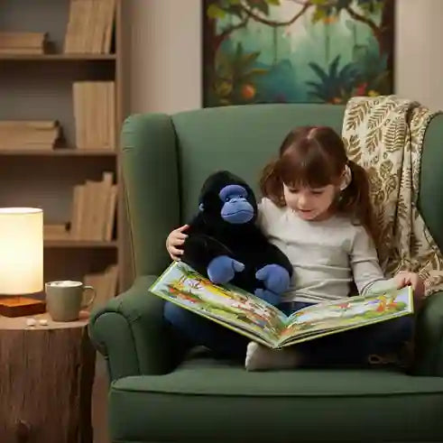 Gorila de peluche Harambe 33 cm negro