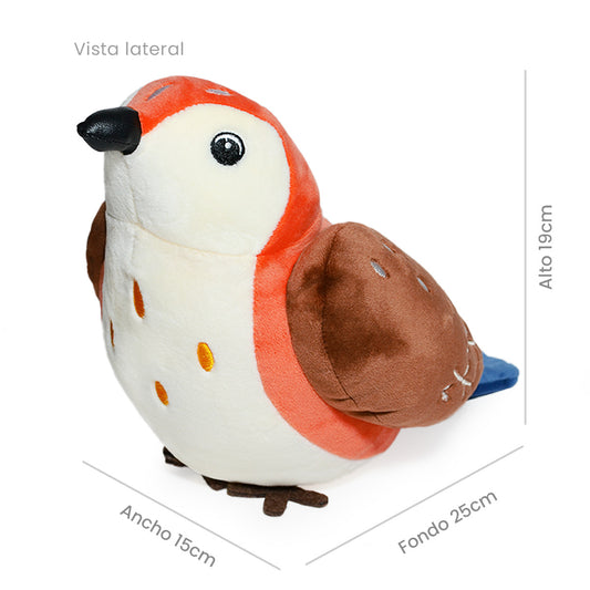 Ruiseñor de Peluche Oscar Wilde 18cm