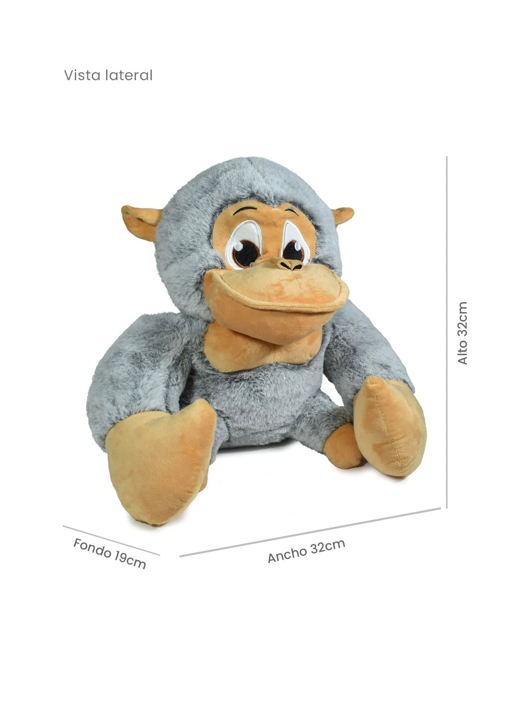 Gorila de Peluche Estefanía 33 cm