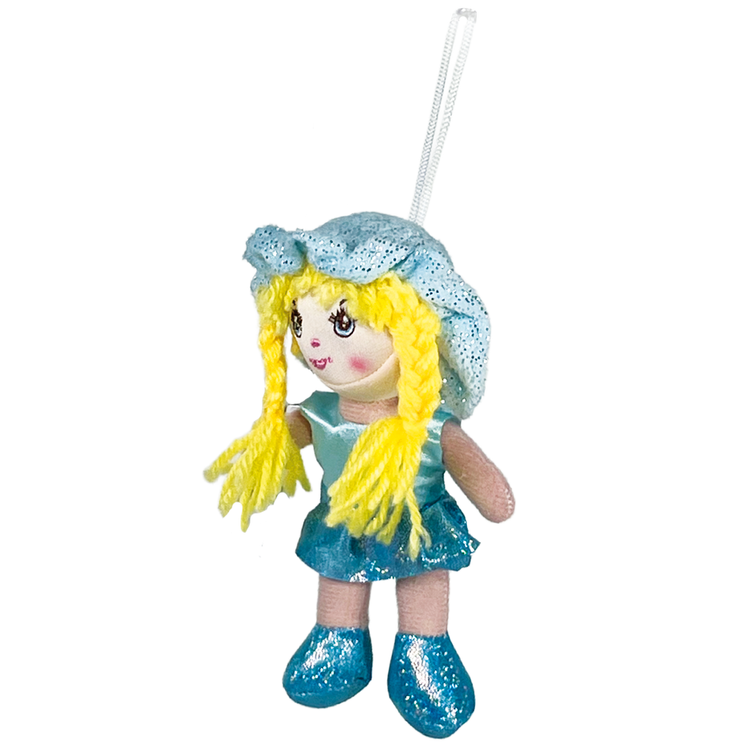 MUÑECA POMPÓN 15cm - AZUL
