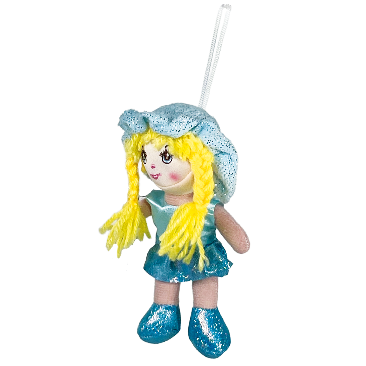 MUÑECA POMPÓN 15cm - AZUL