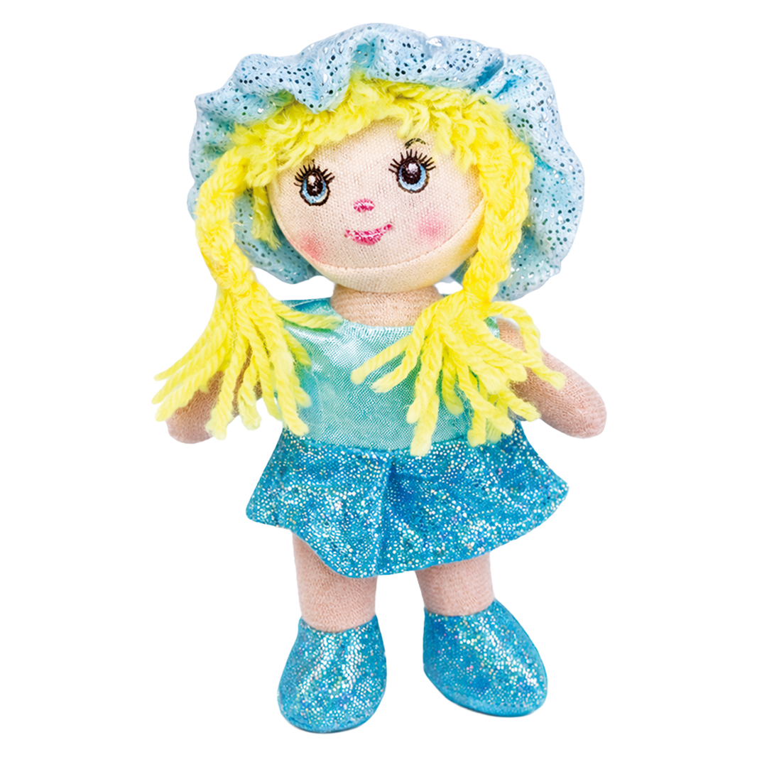 MUÑECA POMPÓN 15cm - AZUL