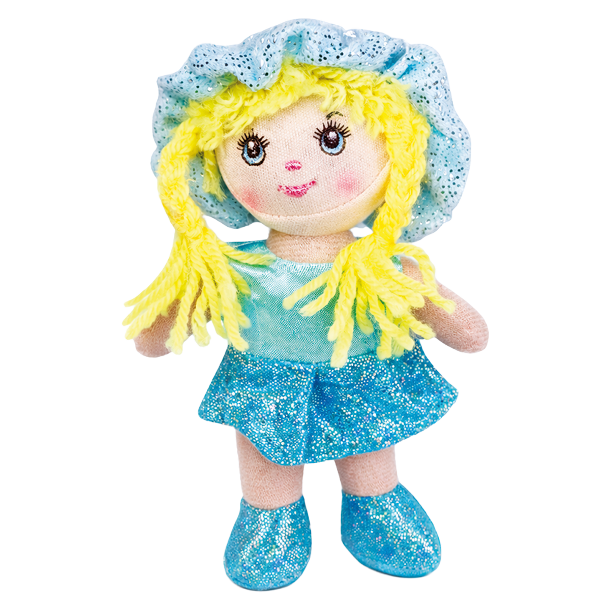MUÑECA POMPÓN 15cm - AZUL