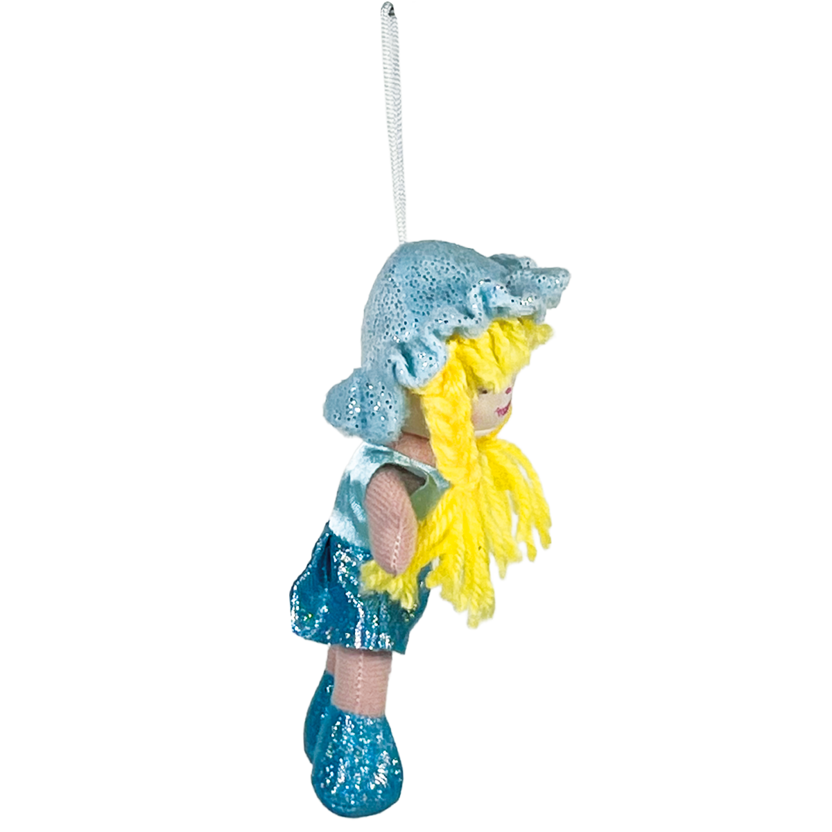 MUÑECA POMPÓN 15cm - AZUL