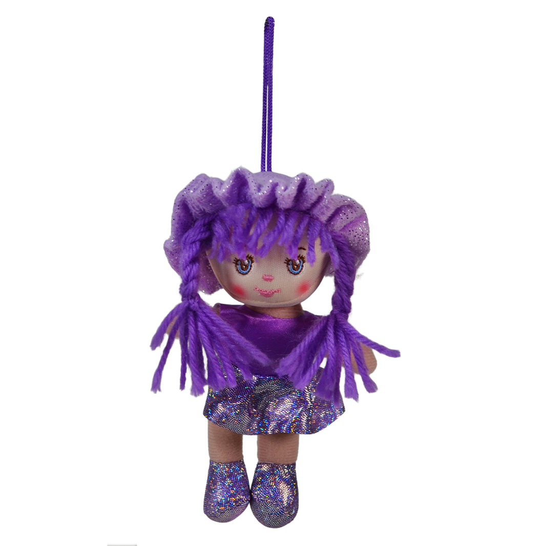 MUÑECA POMPÓN 15cm - MORADO