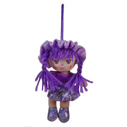 MUÑECA POMPÓN 15cm - MORADO