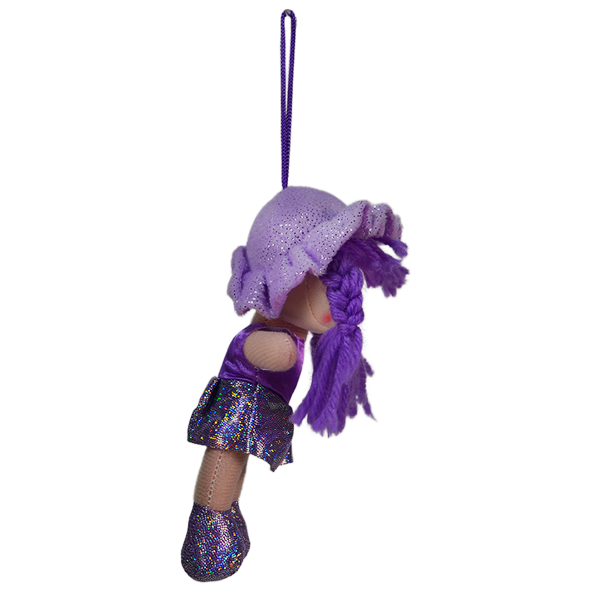 MUÑECA POMPÓN 15cm - MORADO