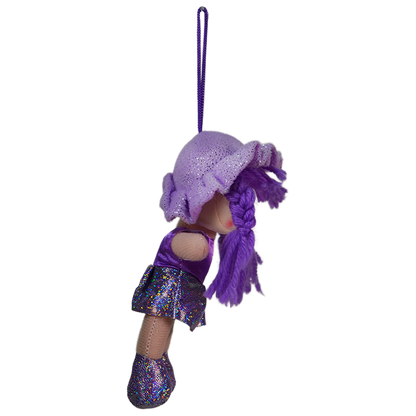 MUÑECA POMPÓN 15cm - MORADO