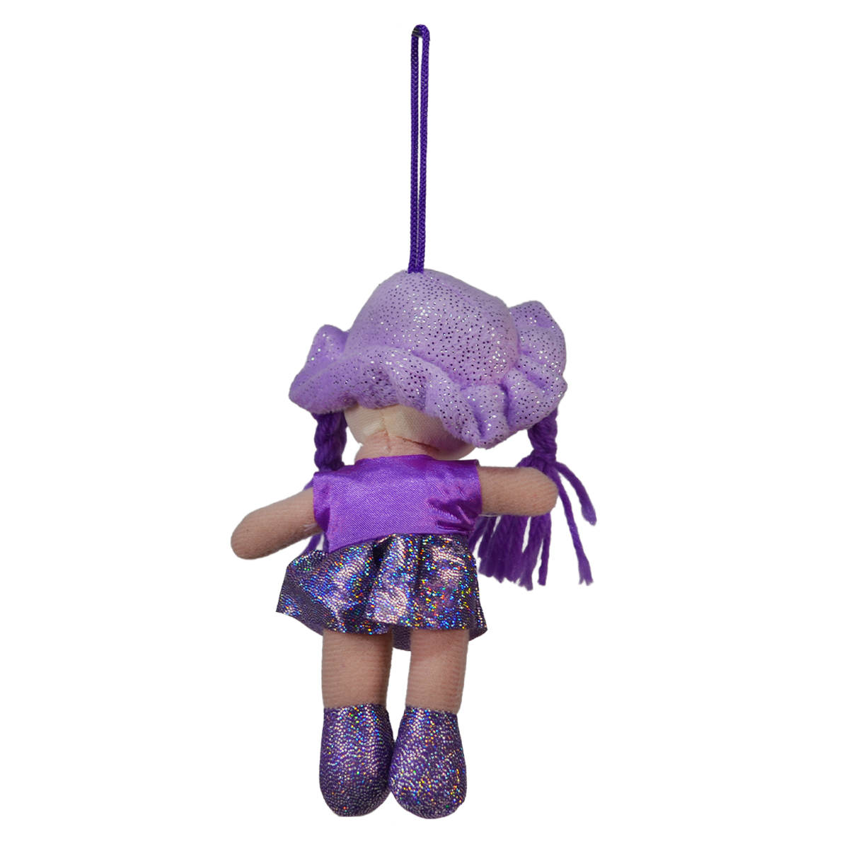 MUÑECA POMPÓN 15cm - MORADO