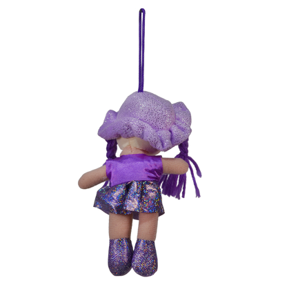 MUÑECA POMPÓN 15cm - MORADO