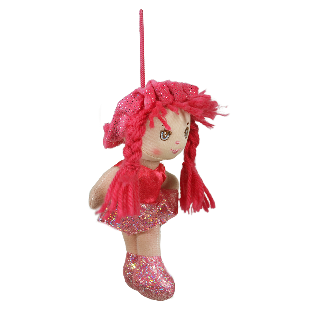 MUÑECA POMPÓN 15cm - ROSA OSCURO