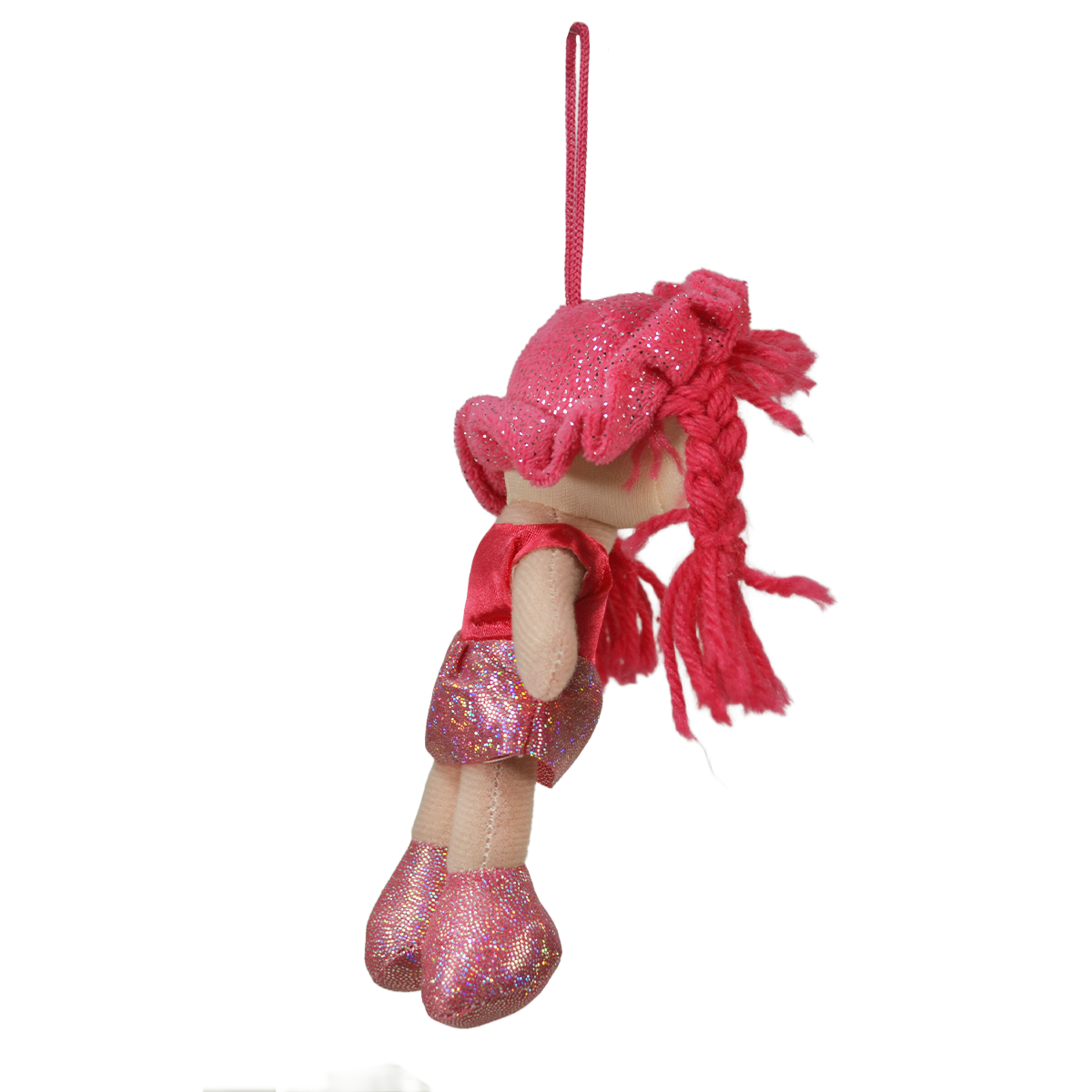 MUÑECA POMPÓN 15cm - ROSA OSCURO