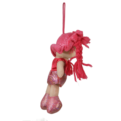 MUÑECA POMPÓN 15cm - ROSA OSCURO