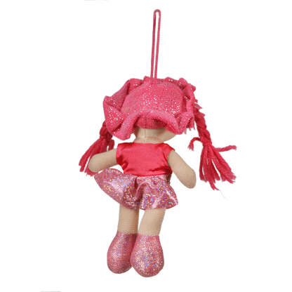 MUÑECA POMPÓN 15cm - ROSA OSCURO