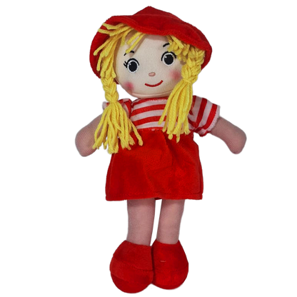 MUÑECA PECAS 25cm - ROJO