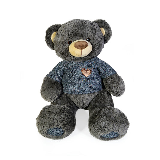 Oso Levi Peluche 40cm Gris - Suavidad XL Premium y Tierno