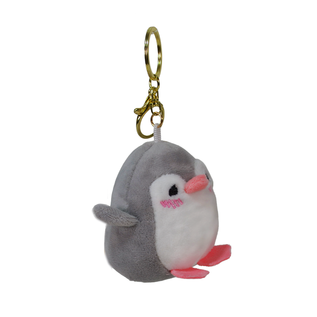 LLAVERO PINGÜINO 9cm - GRIS