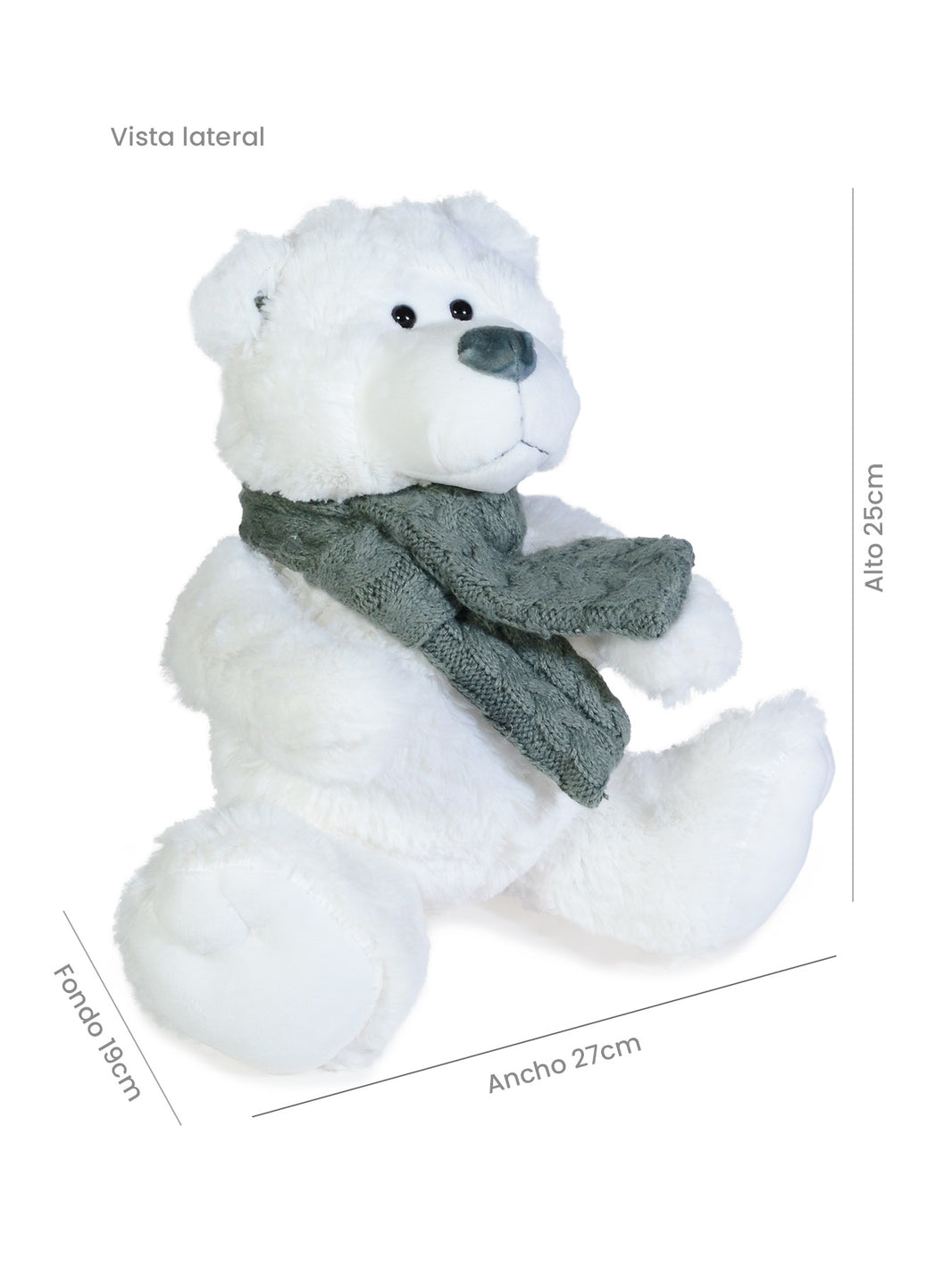 Oso de Peluche Polar Pashmina 35 cm