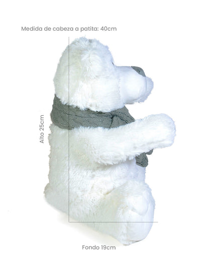 Oso de Peluche Polar Pashmina 35 cm