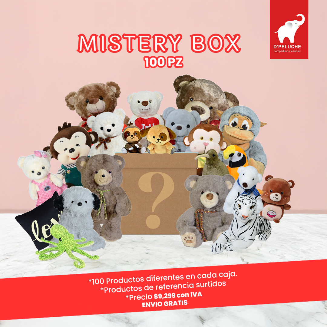 Mistery Box de Peluches: 100 Piezas de Mayoreo para tu Negocio