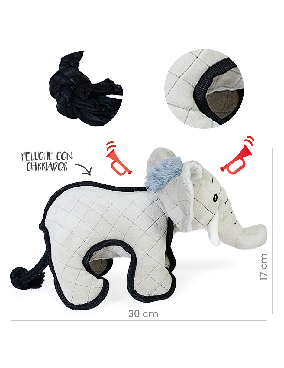 ELEFANTE PARA MASCOTAS 30cm - GRIS