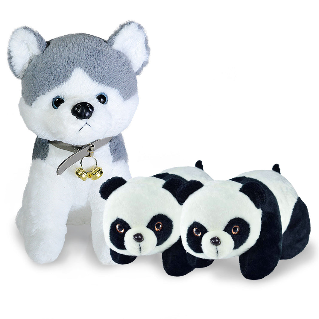 Paquete de peluches Towi y Copito 2 pandas + 2 piezas