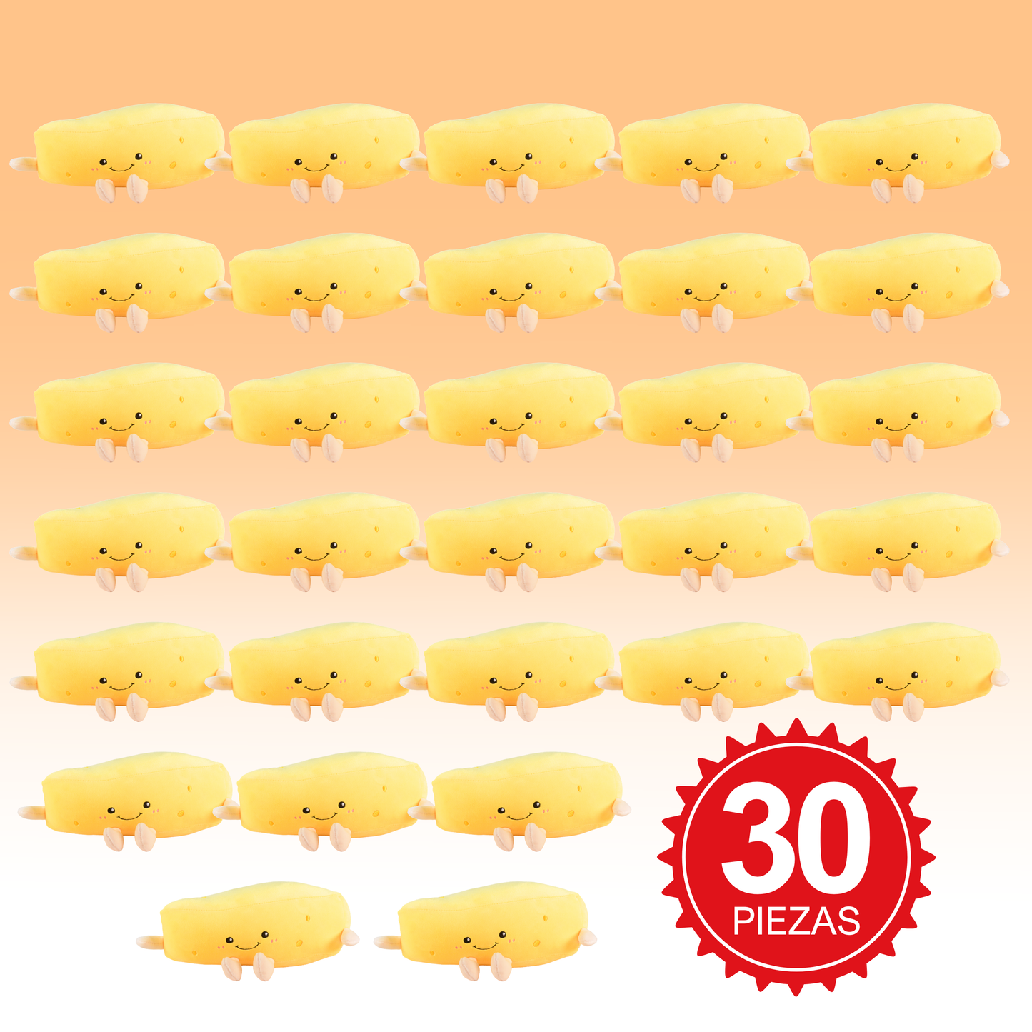 Kit 30 Piezas – Queso Gruyere 24 cm Amarillo