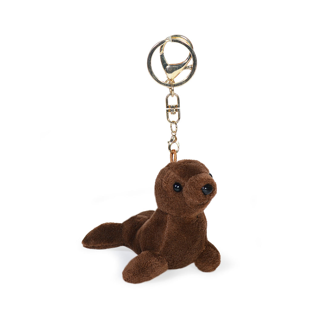 LLAVERO FOCA 11cm - CAFÉ