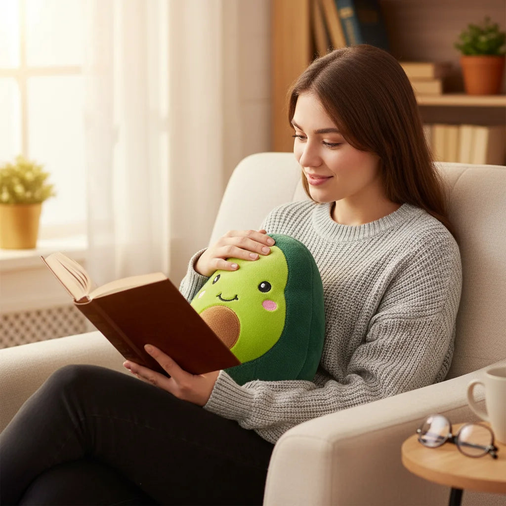 Aguacate de Peluche Sonriente 15 cm