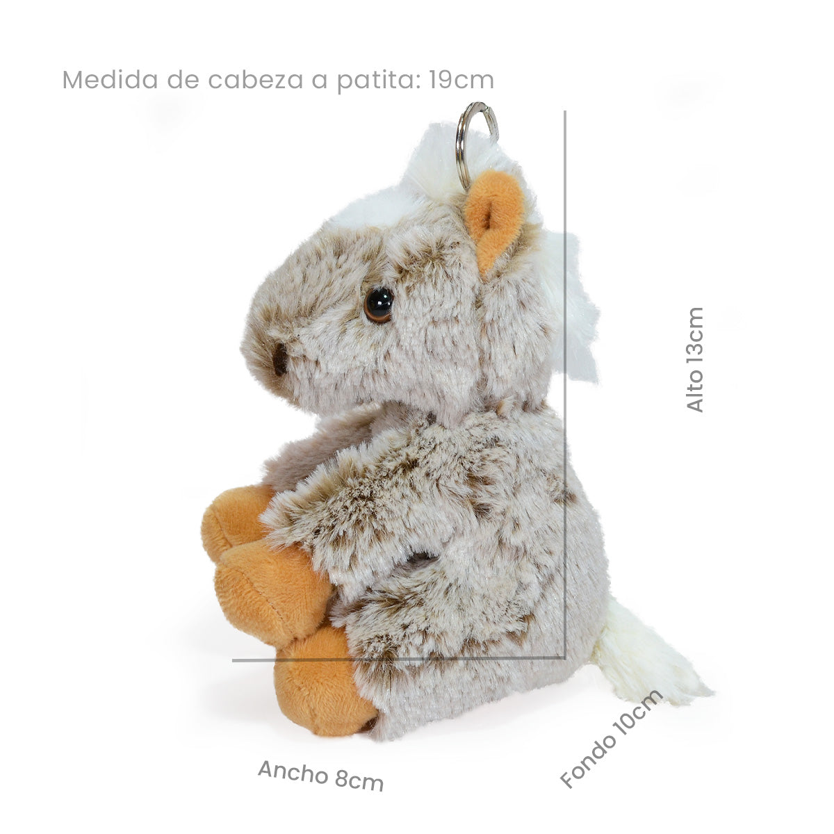 LLAVERO CABALLO 12cm - CAFÉ