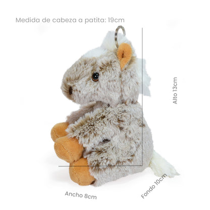 LLAVERO CABALLO 12cm - CAFÉ