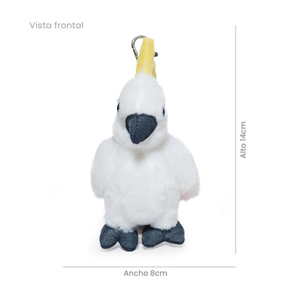 LLAVERO CACATUA 12cm - BLANCO