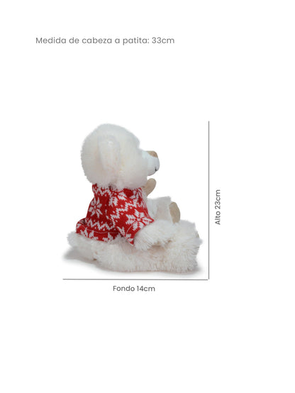 Osito de peluche Gaspar 20 cm blanco