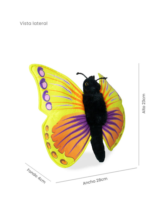 Mariposa de Peluche Néctar 28cm morado