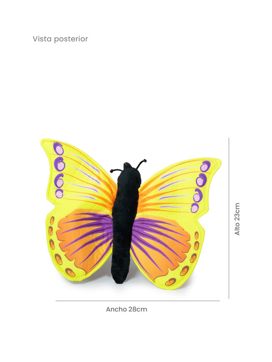 Mariposa de Peluche Néctar 28cm morado