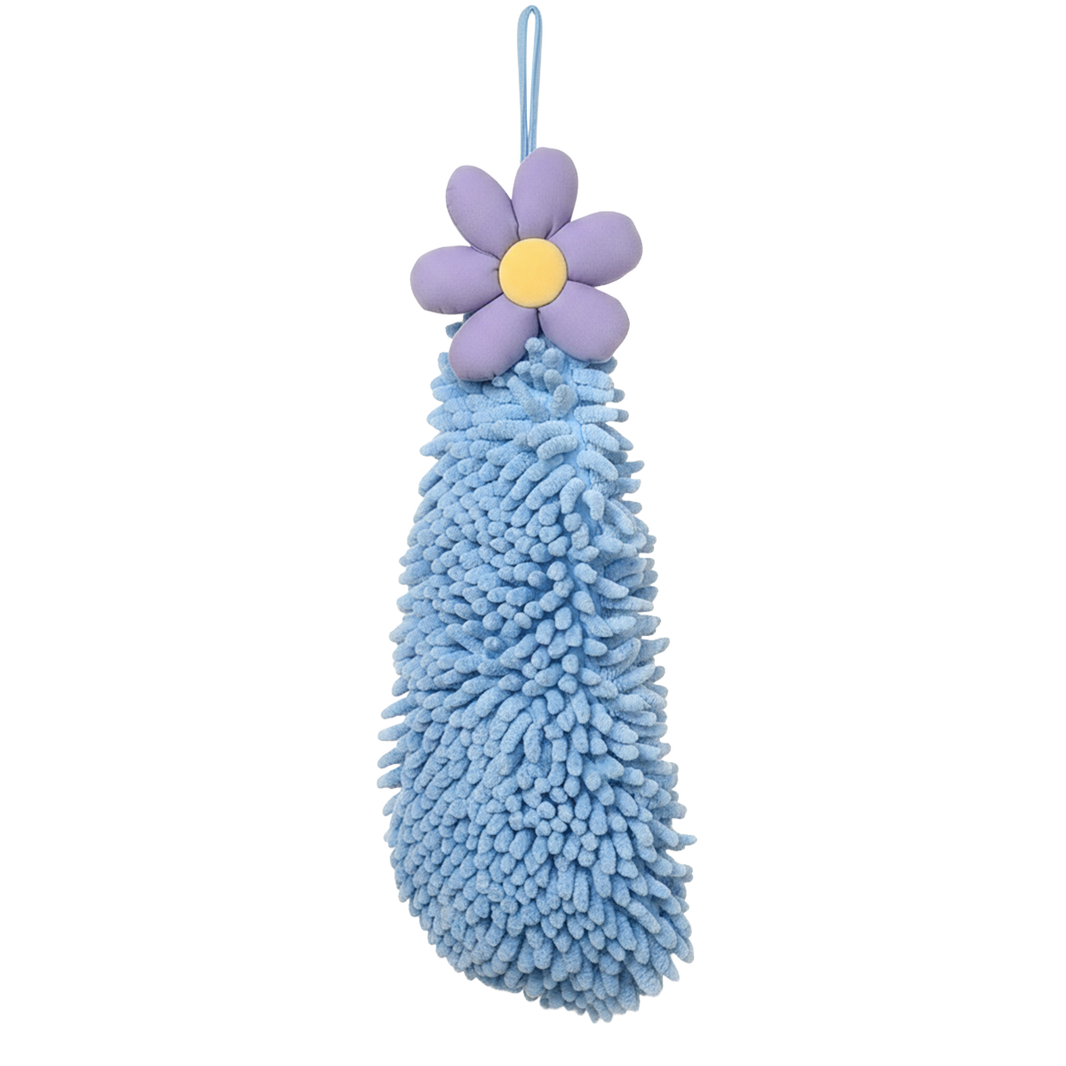 Toalla Flor 40 cm Azul