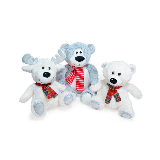 Paquete de peluches Navidad 3 piezas multicolor